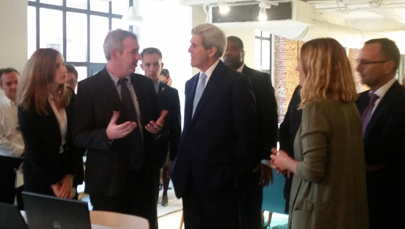 Dr Lage meets US Secretary of State John Kerry at Google Campus