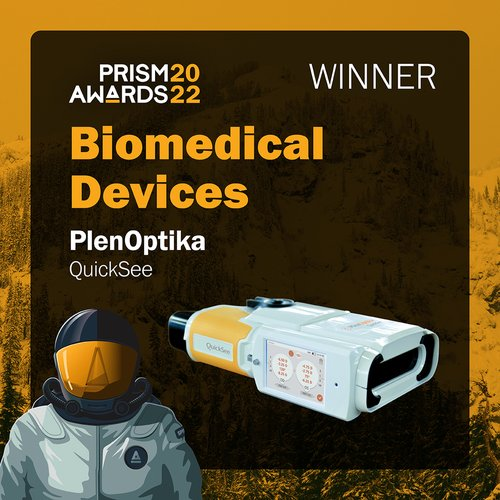 PlenOptika wins 2022 SPIE Prism Award